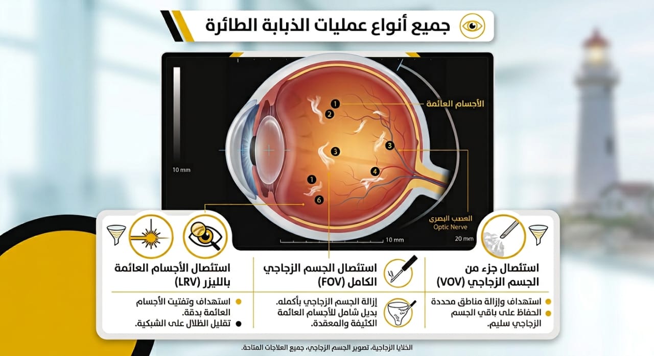 صورة حقيقية لعتامات الجسم الزجاجي